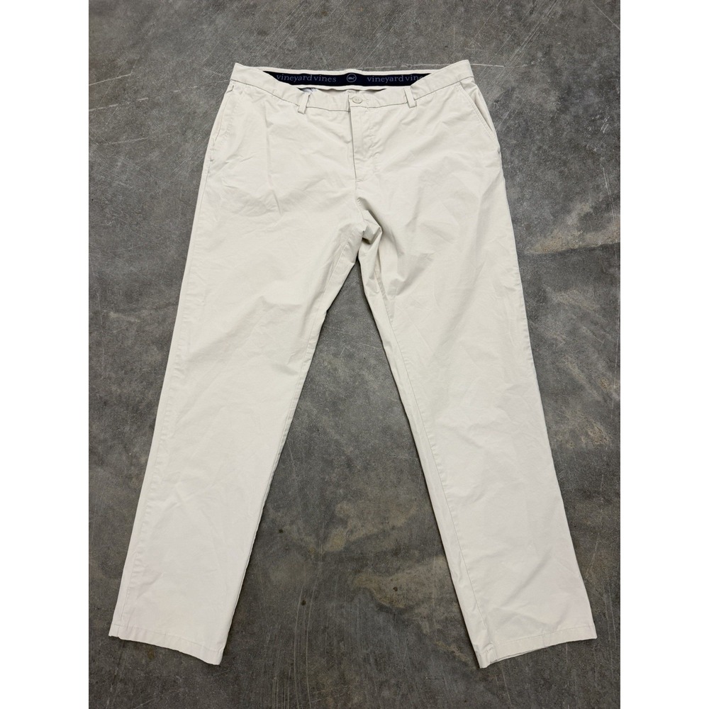 Vineyard Vines On the Go Performance Men's 38x32 Pants Stretch Khaki Tech Preppy